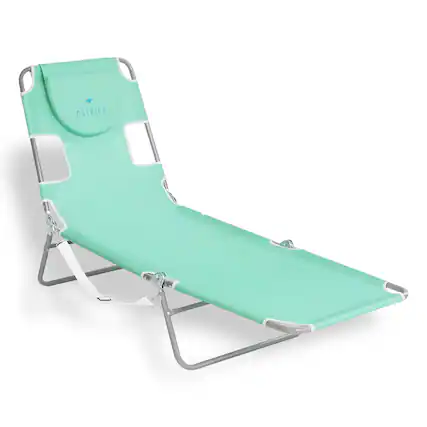 Front. Ostrich - Ostrich The Original Chaise Lounge, Facedown Beach Pool Tanning Chair, Teal - Teal.