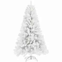 RYHNUYNE - 9 Ft Unlit Artificial Christmas Tree With 2132 Branch Tips, Auto Open Steel Base Hinged Holiday Decor - White