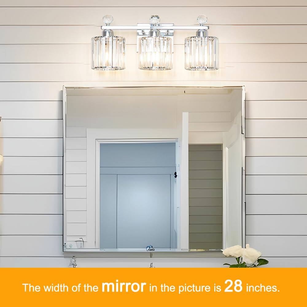 The width of the mirror in the picture is 28 inches.
