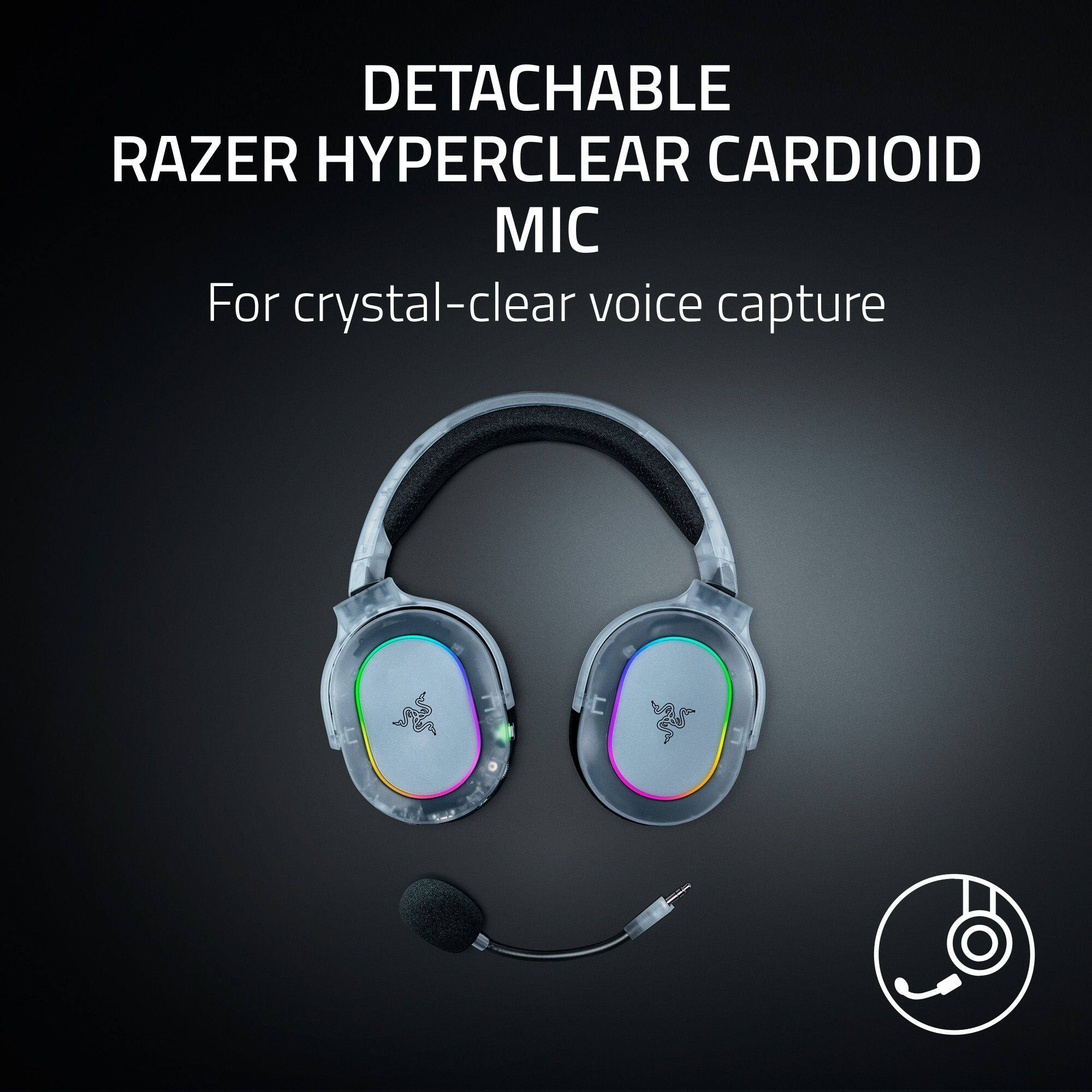 DETACHABLE RAZER HYPERCLEAR CARDIOID MIC  
For crystal-clear voice capture