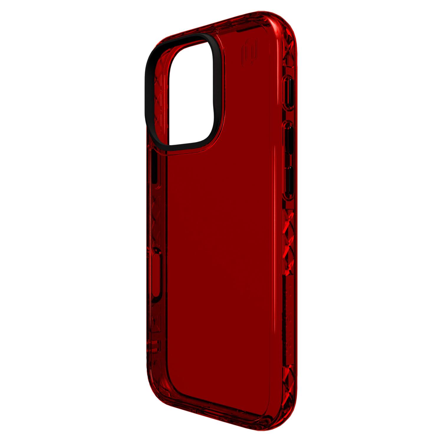 Left. Cellhelmet - Altitude X Series Case for iPhone 16 Pro - Lava Red.