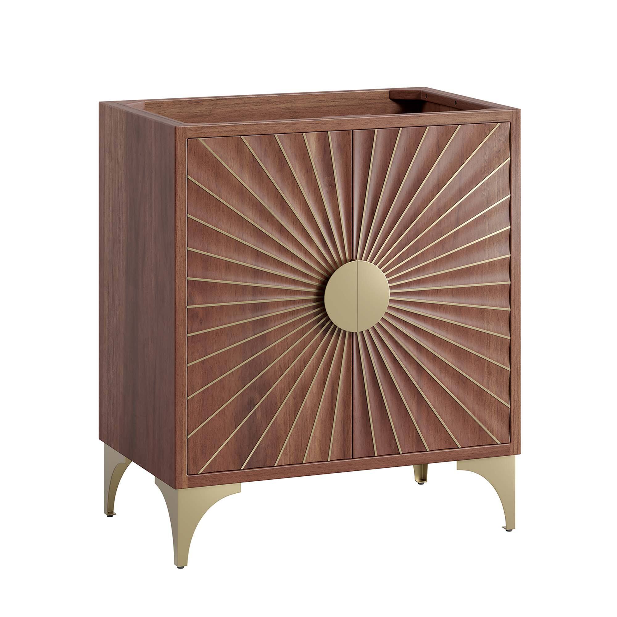Angle. Modway - Daylight Bathroom Cabinet Basin Not Included by Modway - Walnut.