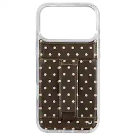 Walli Cases - iPhone 17 Pro Phone Case with Wallet and Finger Strap - Cocoa Dot