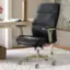 Angle. La-Z-Boy - Baylor Modern Bonded Leather Executive Chair - Black - Bonded Leather.