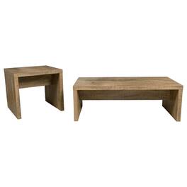 Manhattan Lane - Nette 2Pc Coffee and End Table Set, Rustic Mango Finish, Wood - Mango Brown