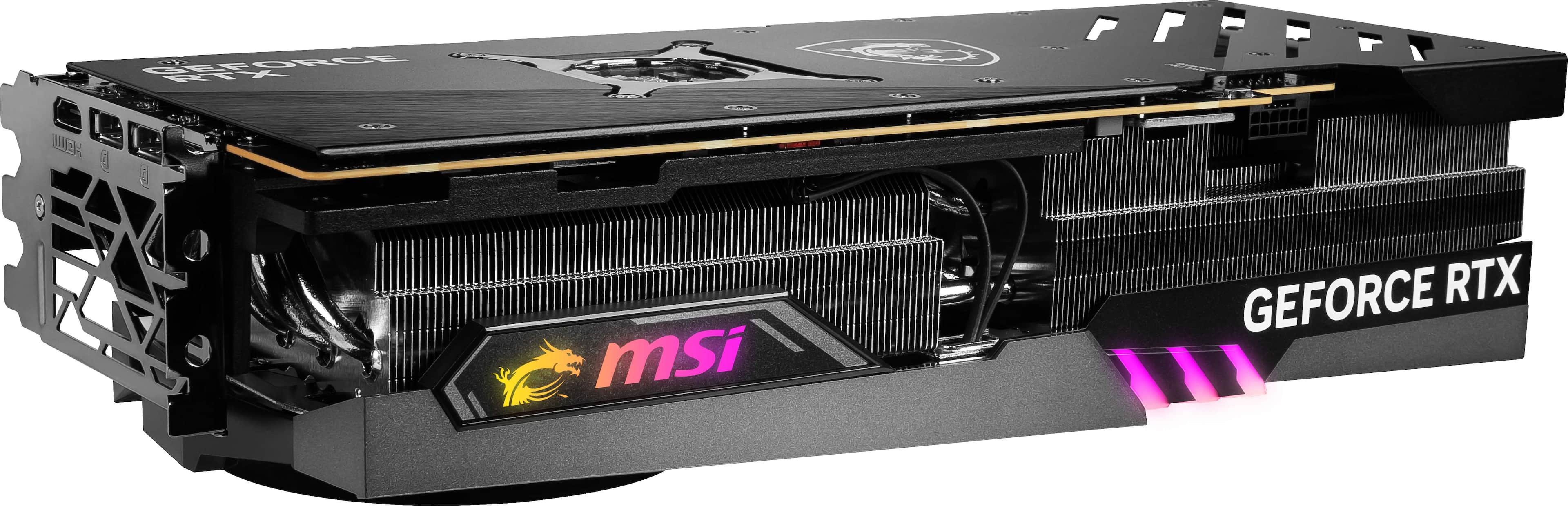 Alt View 12. MSI - NVIDIA GeForce RTX 4090 GAMING X TRIO 24G 24GB DDR6X PCI Express 4.0 Graphics Card - Black.