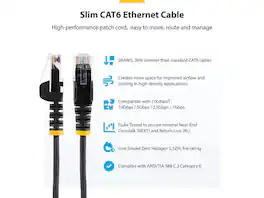 StarTech.com - StarTech 30ft Black Slim CAT6 Ethernet Cable Model N6PAT30BLKS