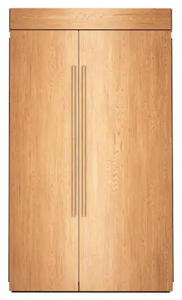Front. KitchenAid - 48" wide 30 cu. ft. Built-In Panel-Ready (not included) Side-by-Side Refrigerator with Platinum Interior - Panel Ready.