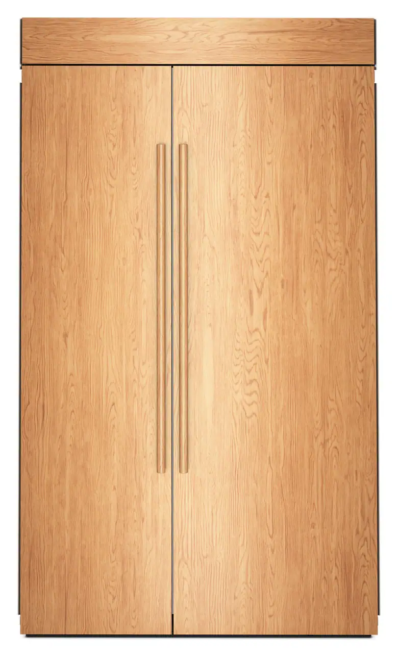 Front. KitchenAid - 48" wide 30 cu. ft. Built-In Panel-Ready (not included) Side-by-Side Refrigerator with Platinum Interior - Panel Ready.