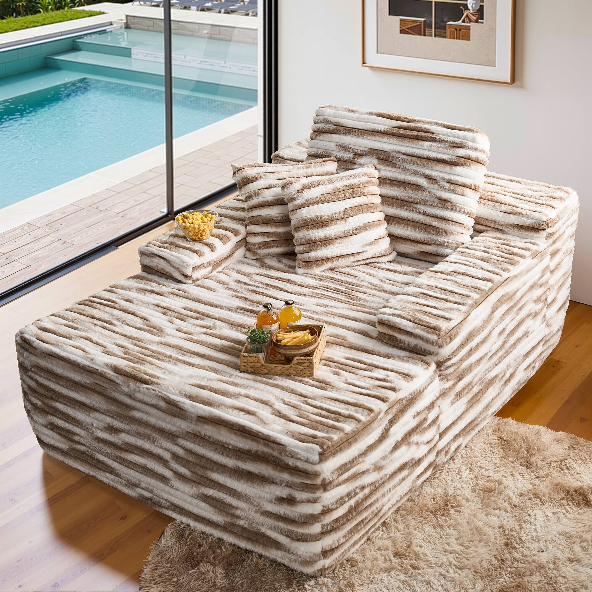 Brown(Plsuh Zebra Print)