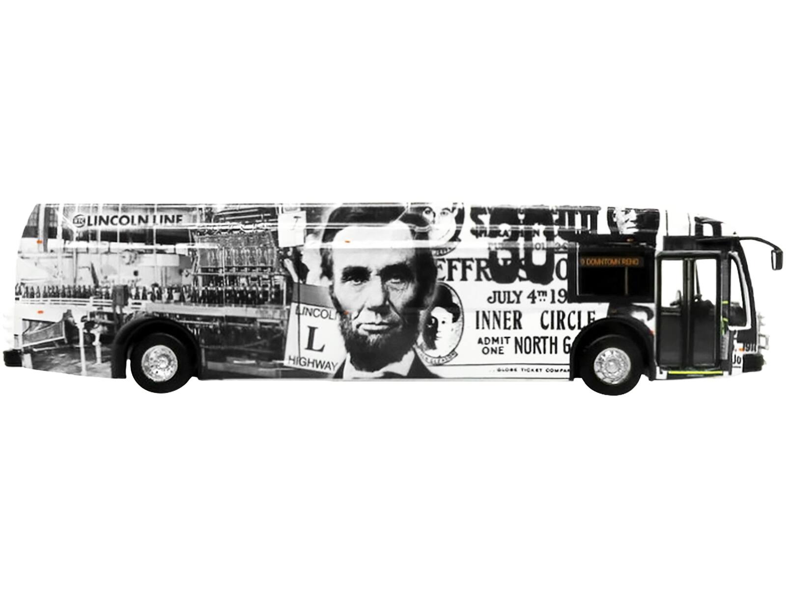 LINCOLN LINE  
LINCOLN HIGHWAY  
NOLOS  
OLDCMNTOMR  
RENO  
EFFR  
0 JULY 4m 19  
INNER CIRCLE  
ADMIT ONE NORTH  
GATE TICKET COMPANY  
J91