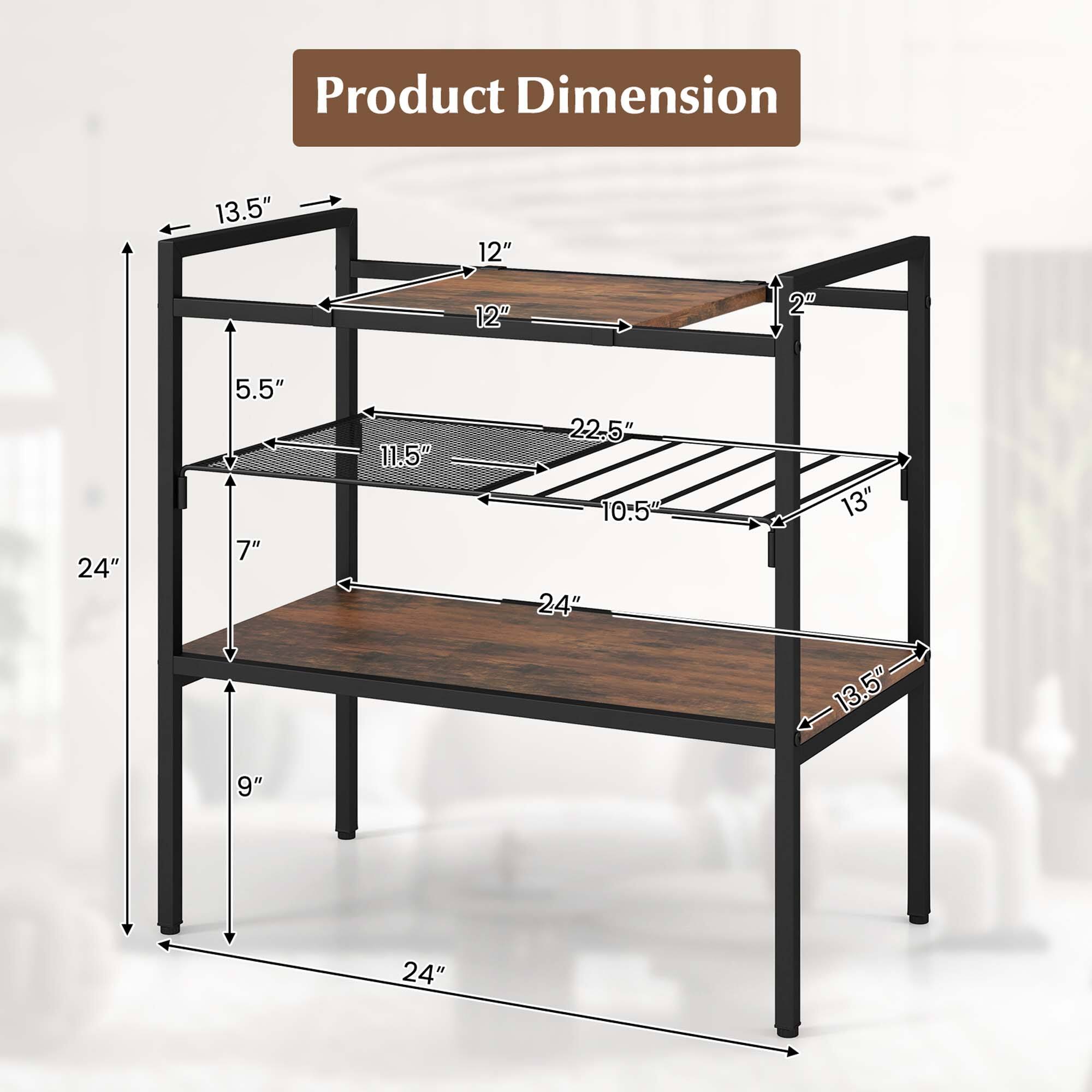 Product Dimension: 13.5" x 12" x 12" x 2" x 24" x 5.5" x 7" x 11.5" x 22.5" x 10.5" x 24" x 13" x 13.5" x 9" x 24".