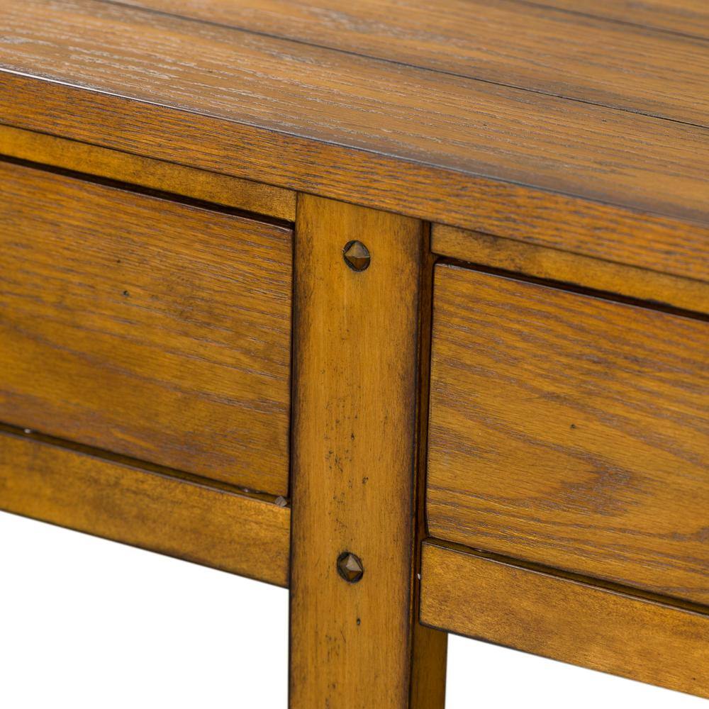 Alt View 8. Liberty Furniture Industries - Lake House Sofa Table in Oak - Brown.