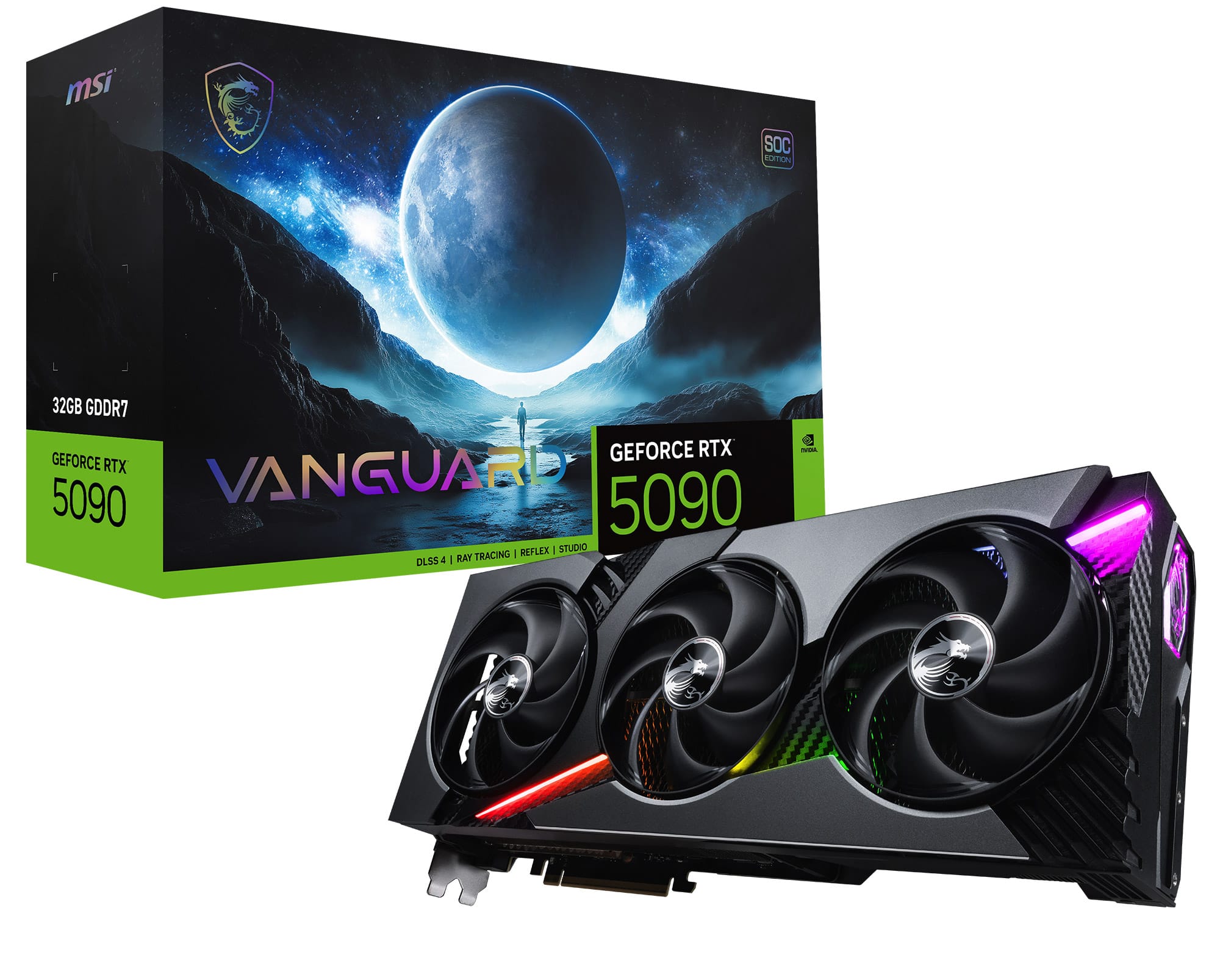 MSI NVIDIA GeForce GeForce RTX 5090 VANGUARD SOC 32GB GDDR7 PCI