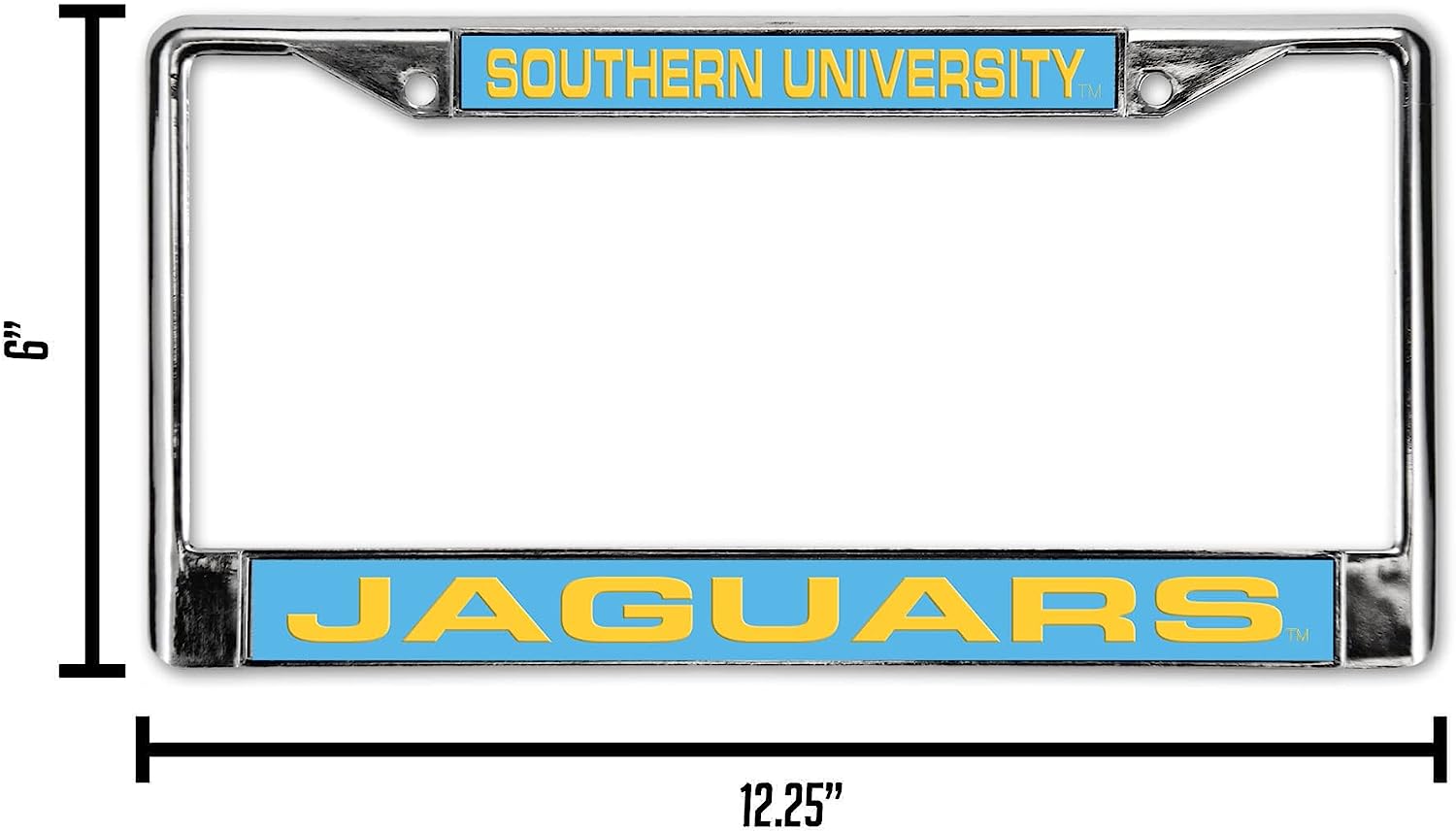 SOUTHERN UNIVERSITY  
JAGUARS  

6"  
12.25"