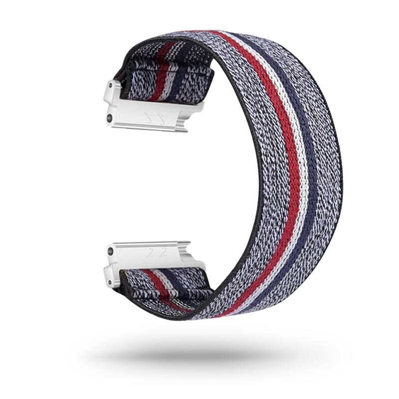 StrapsCo - Stretch Band Nylon Watch Strap For Fitbit Versa & Versa 2 - Red/White/Blue/Grey price history on PriceWatchPro