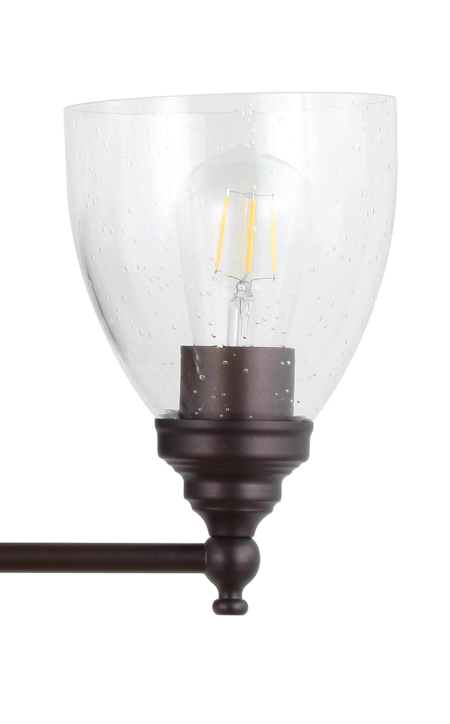 Alt View 4. Jonathan Y - Marais 22.5" 3-Light Metal/Glass LED Vanity, Oil Rubbed Bronze - Oil Rubbed Bronze.