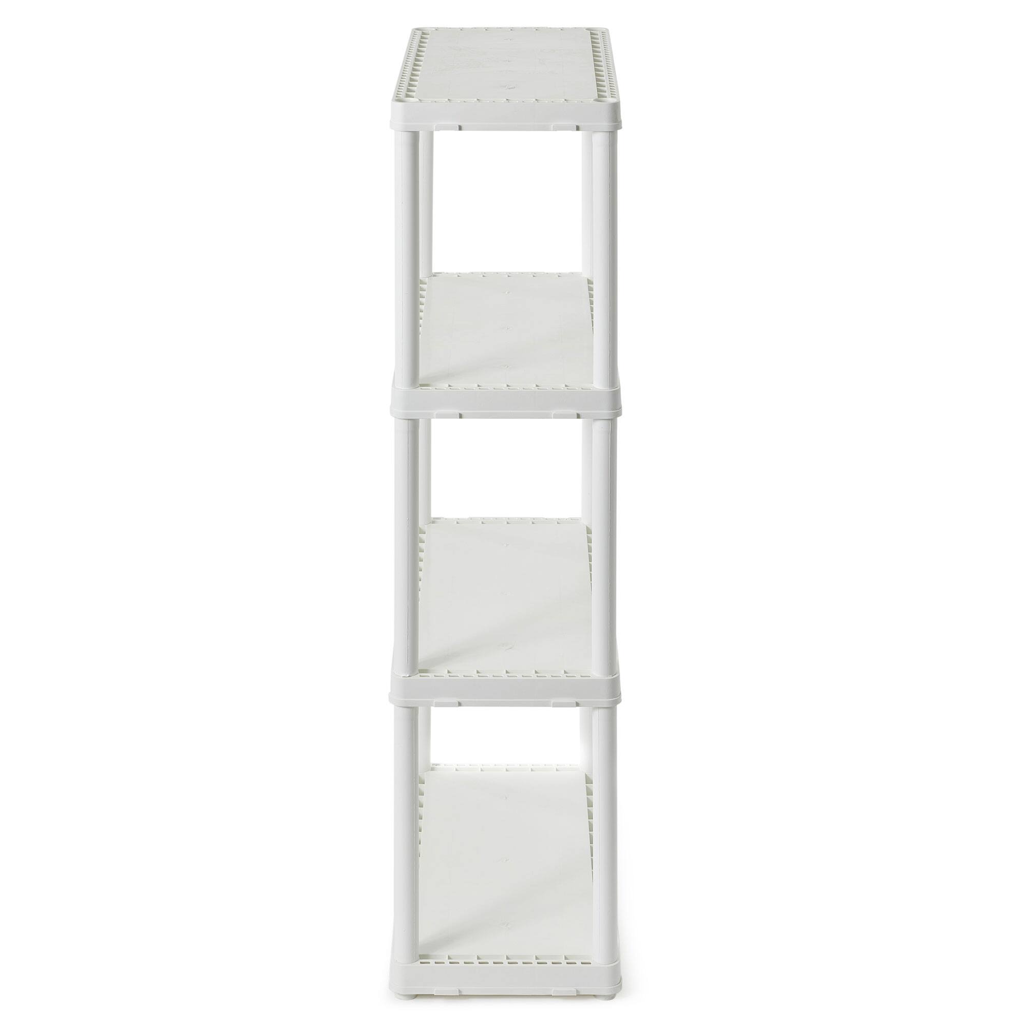 Alt View 7. Gracious Living - Gracious Living 4 Shelf Fixed Height Light Duty Storage Unit, White (4 Pack) - 4 Shelf - White.