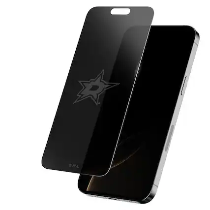 Front. Screen Skinz - Dallas Stars Disappearing Logo iPhone Screen Protector - 14 Pro Max - Multicolor.
