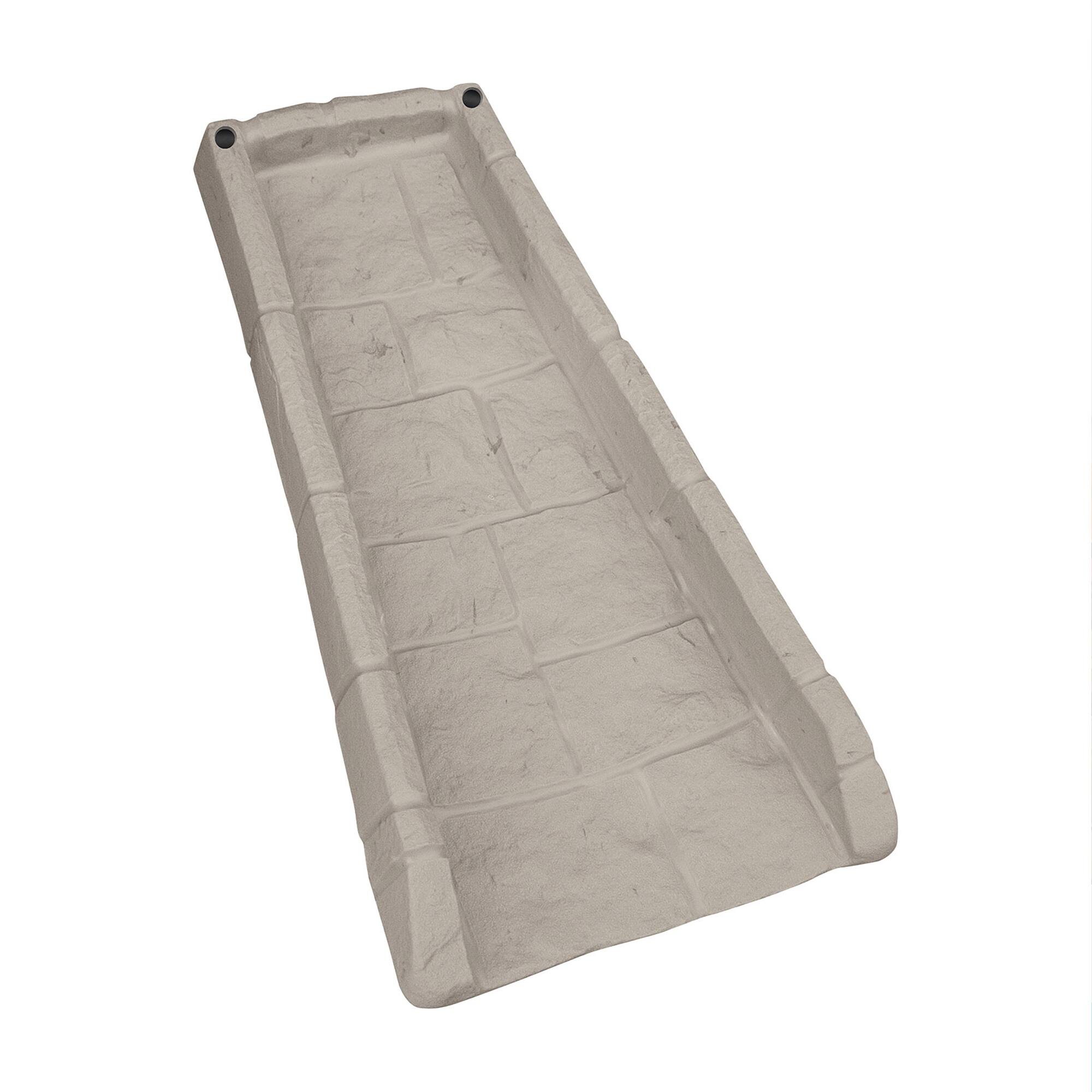 Front. Suncast - Suncast SB24 Decorative Rain Gutter Downspout Garden Splash Block, Light Taupe - Stone light taupe.