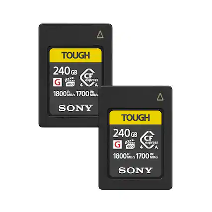 TOUGH 240 GB CF express G 400 4 A R: 1800 MB/s W: 1700 MB/s SONY