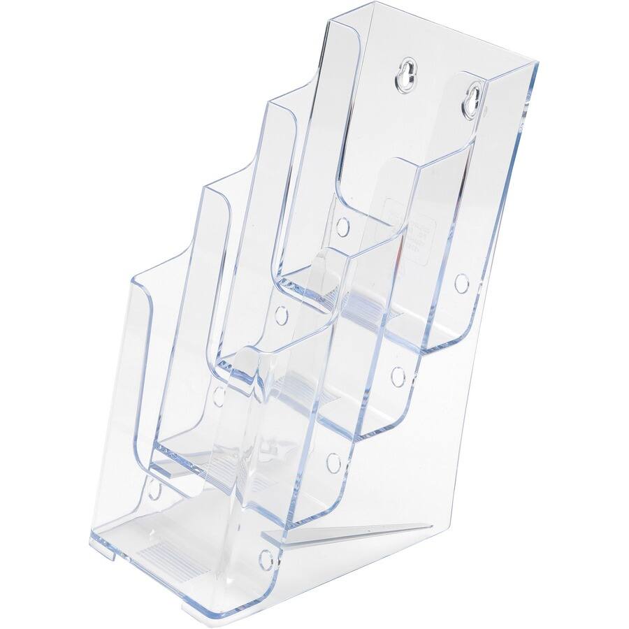 Angle. Staples - Staples® Literature Holder for Leaflets, Crystal Clear Plastic (77701).
