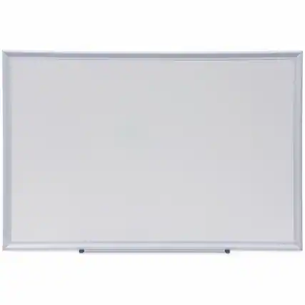 Front. Universal - Deluxe Melamine Dry Erase Board, 36 x 24" , White Surface, Satin Aluminum Frame" - 36 x 24.