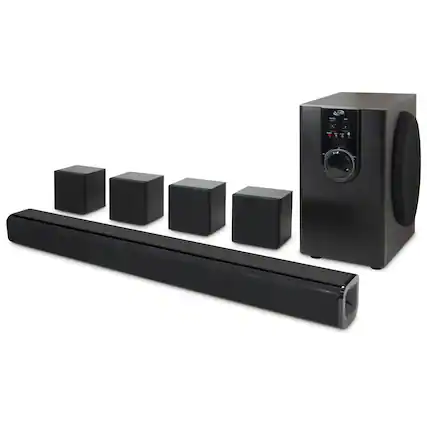 Front. iLive - iLive 5.1-Channel Home Theater System with Bluetooth, IHTB159B.