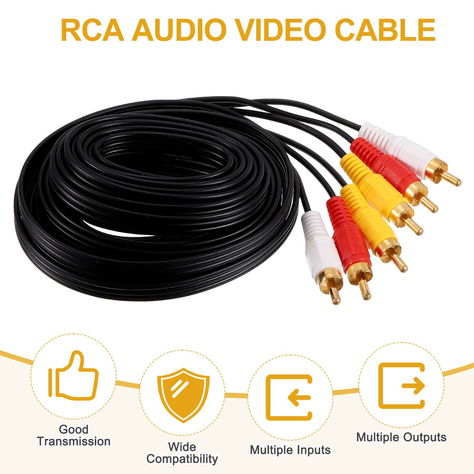 RCA AUDIO VIDEO CABLE

- Good Transmission
- Wide Compatibility
- Multiple Inputs
- Multiple Outputs