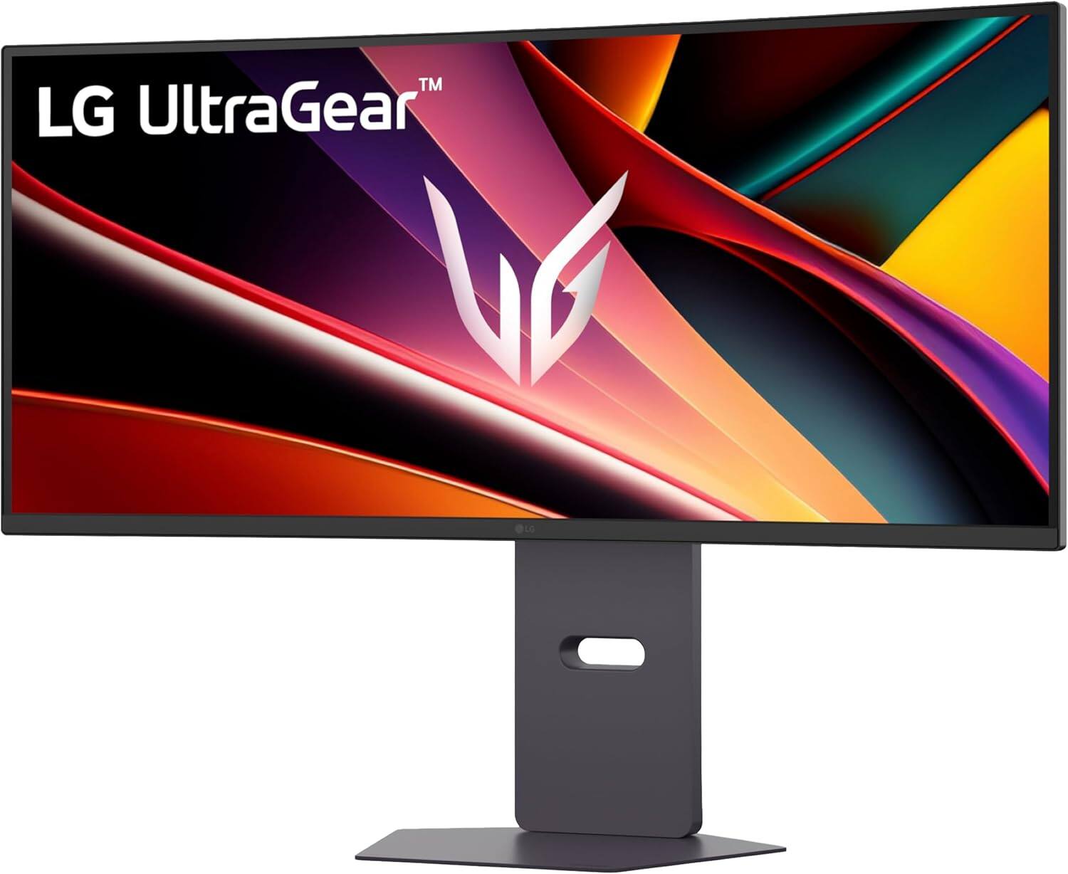 Left. LG - 34G600A-B 34-inch Ultragear WQHD (3440 x 1440) Curved Gaming Monitor 160Hz.