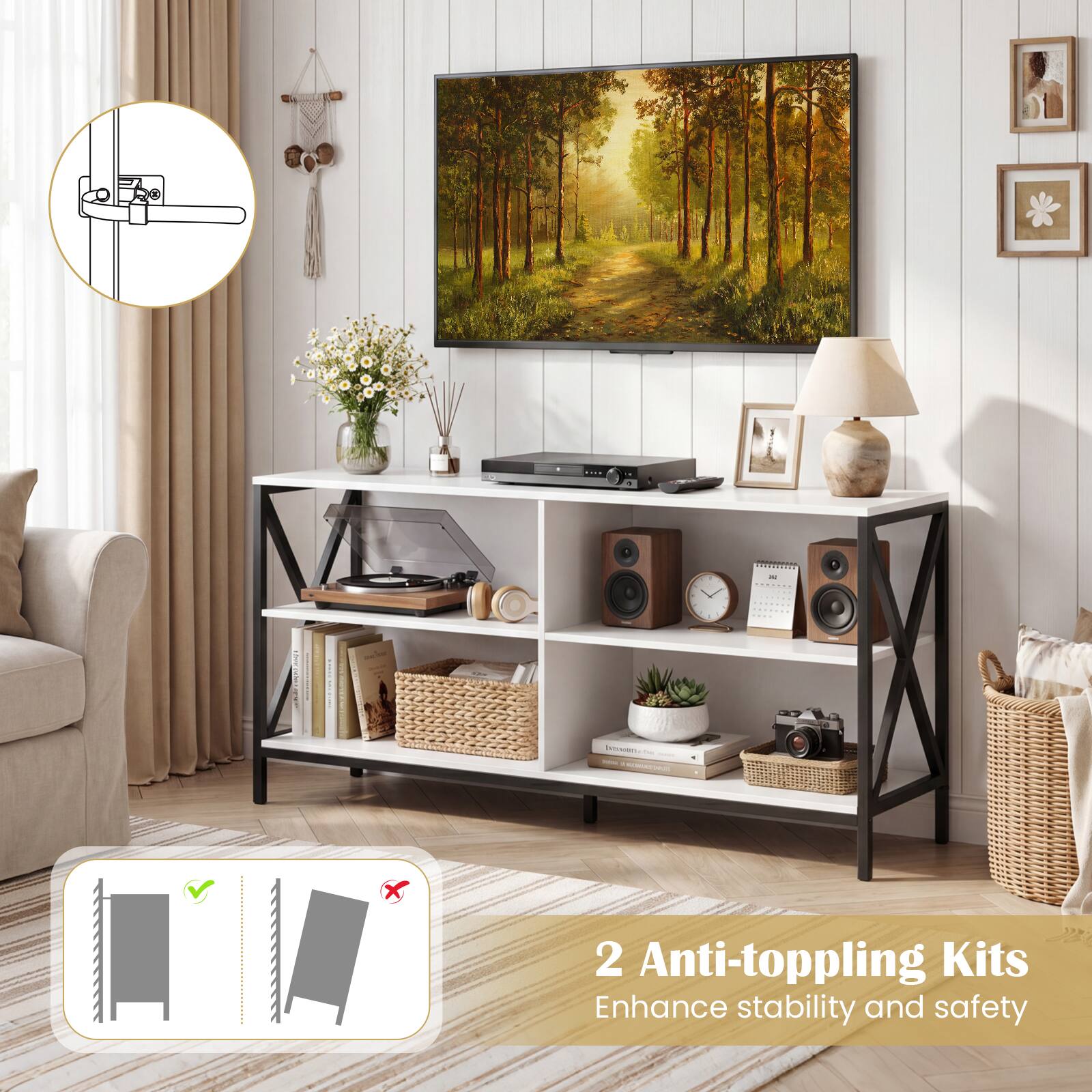 2 Anti-toppling Kits Enhance stability and safety