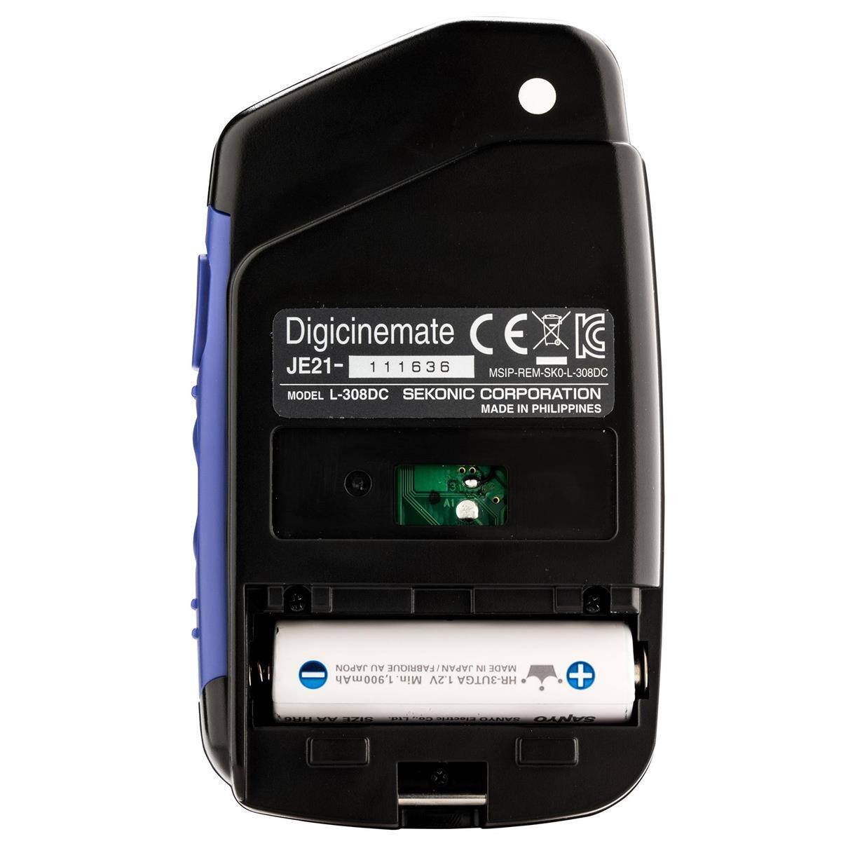 Digicinematic  
JE21- 111636  
MSIP-REM-SKO-L-308DC  
MODEL L-308DC  
SEKONIC CORPORATION  
MADE IN PHILIPPINES  

1,900mAh Min 1.2V  
HR-3UTGA +  
DANVS