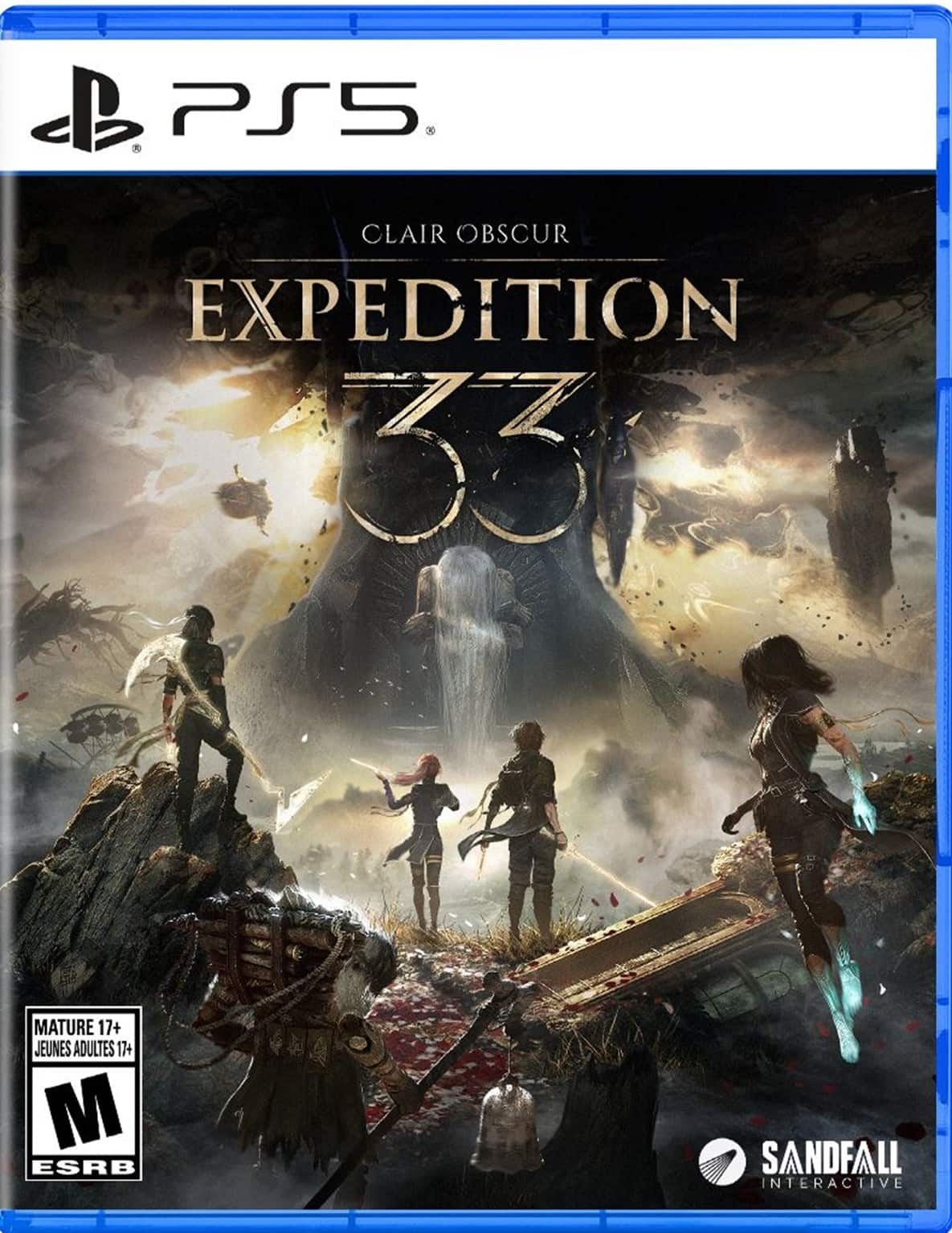 PS5 Clair Obscur Expedition 33 Mature 17+ Jeunes Adultes 17+ ESRB Sandfall Interactive