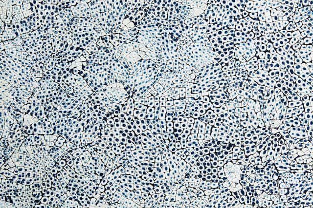 Front. JennAir - 18" Elements Collection Custom Column Panel - Eggshell Snakeskin Sapphire.