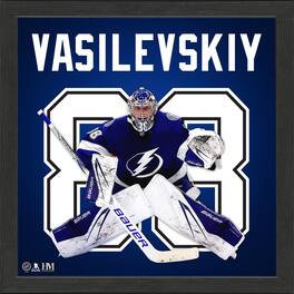Highland Mint - Andrei Vasilevskiy Tampa Bay Lightning 13'' x 13'' Impact Jersey Framed Photo - Multicolor