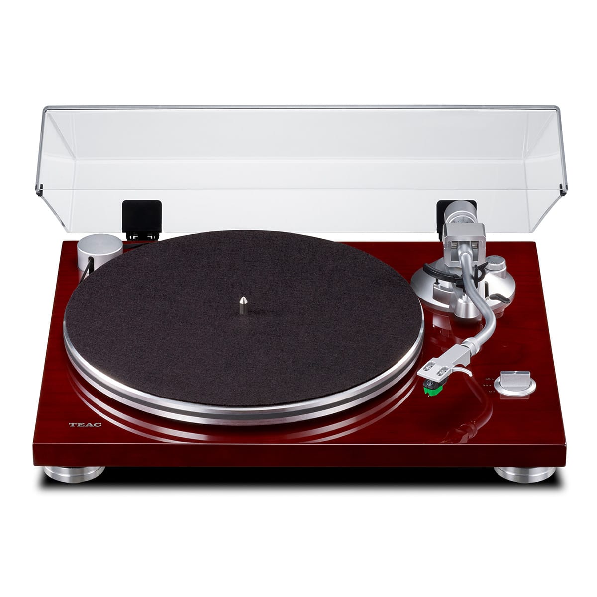 TEAC - TN-3B-SE Manual Belt-Drive Turntable with Pre-Installed Audio-Technica MM Cartridge - Cherry