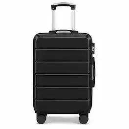 LUGGEX - 20 Inch Carry On Luggage Airline Approved Expandable Hardside Suitcase with Spinner Wheels and TSA Lock - EX-Lite - Black