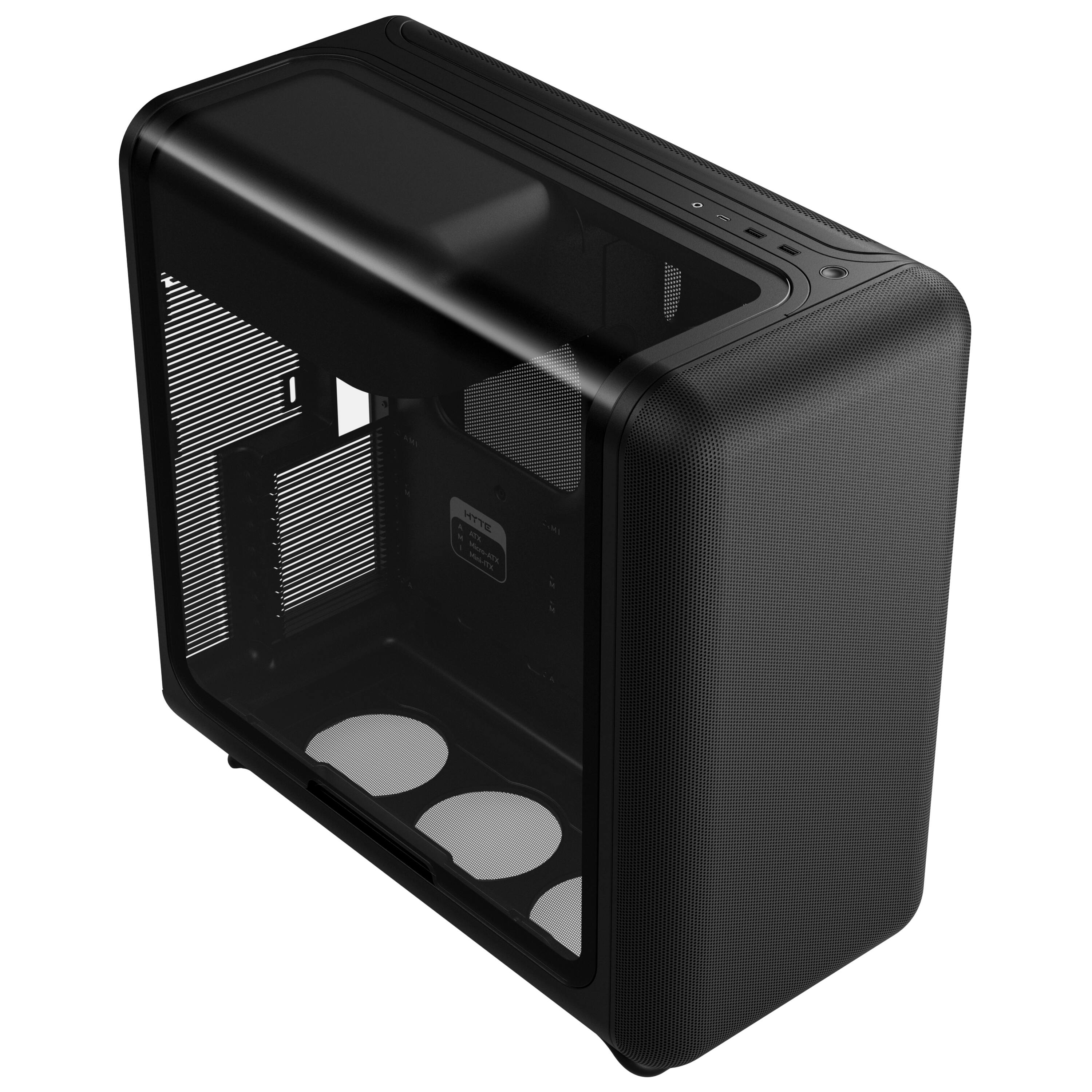 Alt View 5. HYTE - HYTE X50 Modern Performance ATX Mid-Tower PC Gaming Case - Pitch Black.