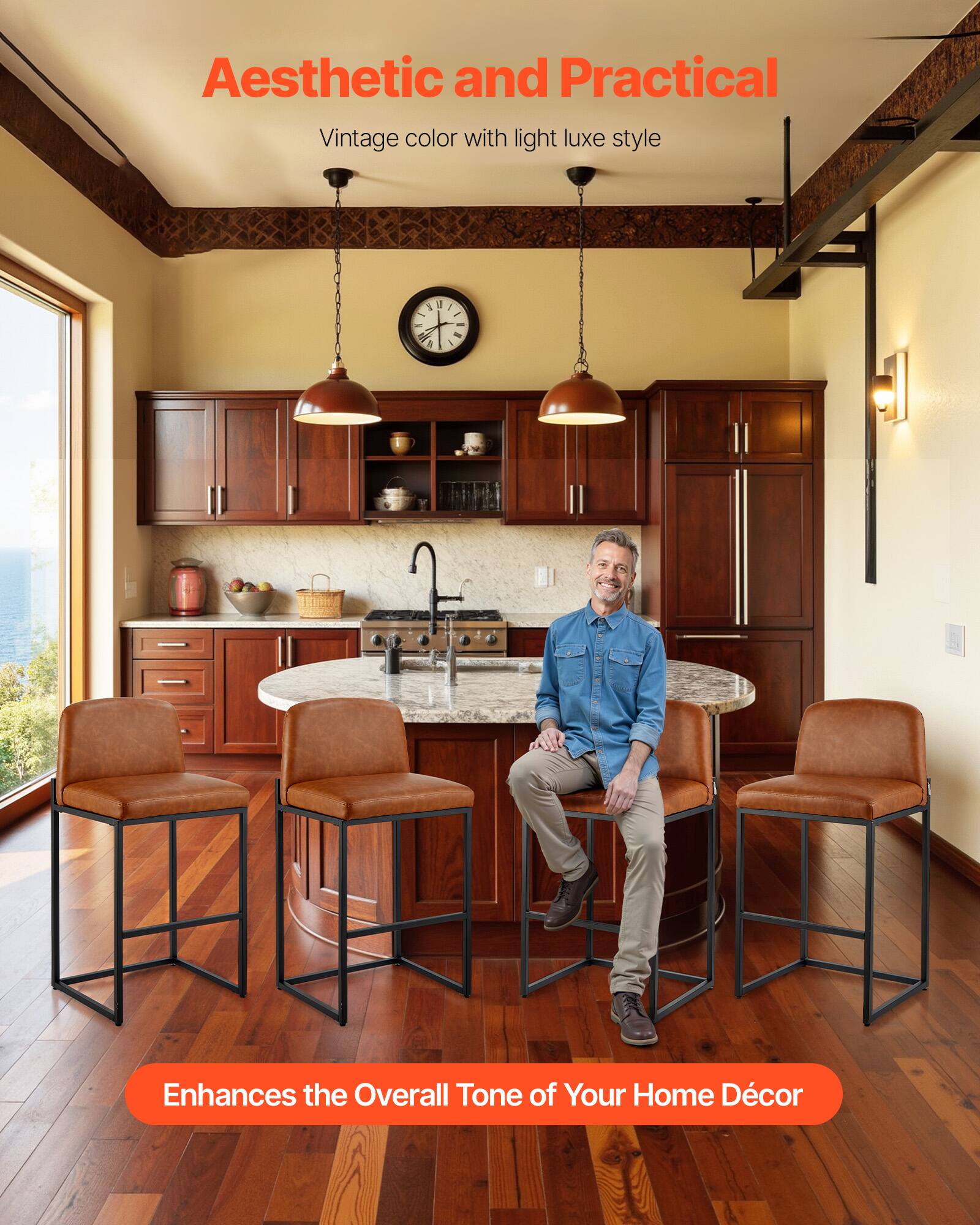 Aesthetic and Practical  
Vintage color with light luxe style  

Enhances the Overall Tone of Your Home Décor