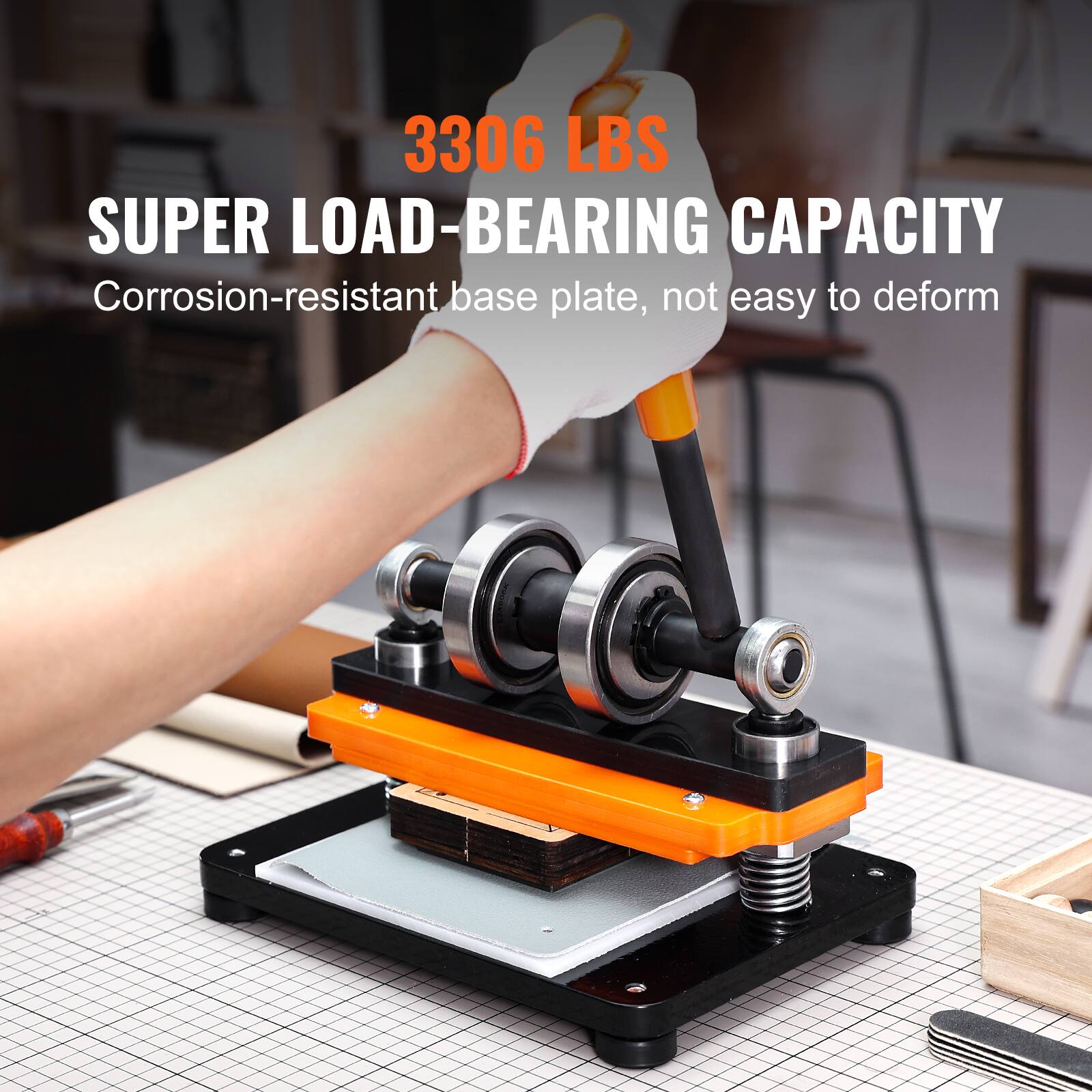 3306 LBS SUPER LOAD-BEARING CAPACITY  
Corrosion-resistant base plate, not easy to deform