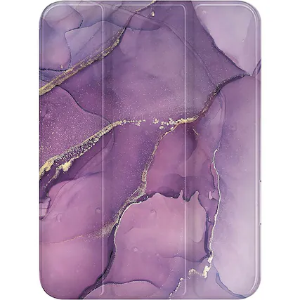 Front. SaharaCase - Folio Case for Apple iPad mini (A17 Pro) and Apple iPad mini (6th Generation 2021) - Purple Marble.