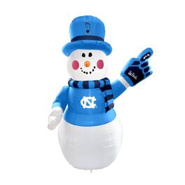Logo Brands - North Carolina Tar Heels 7' Inflatable Snowman - Multicolor