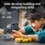 Kids develop building and storytelling skills.