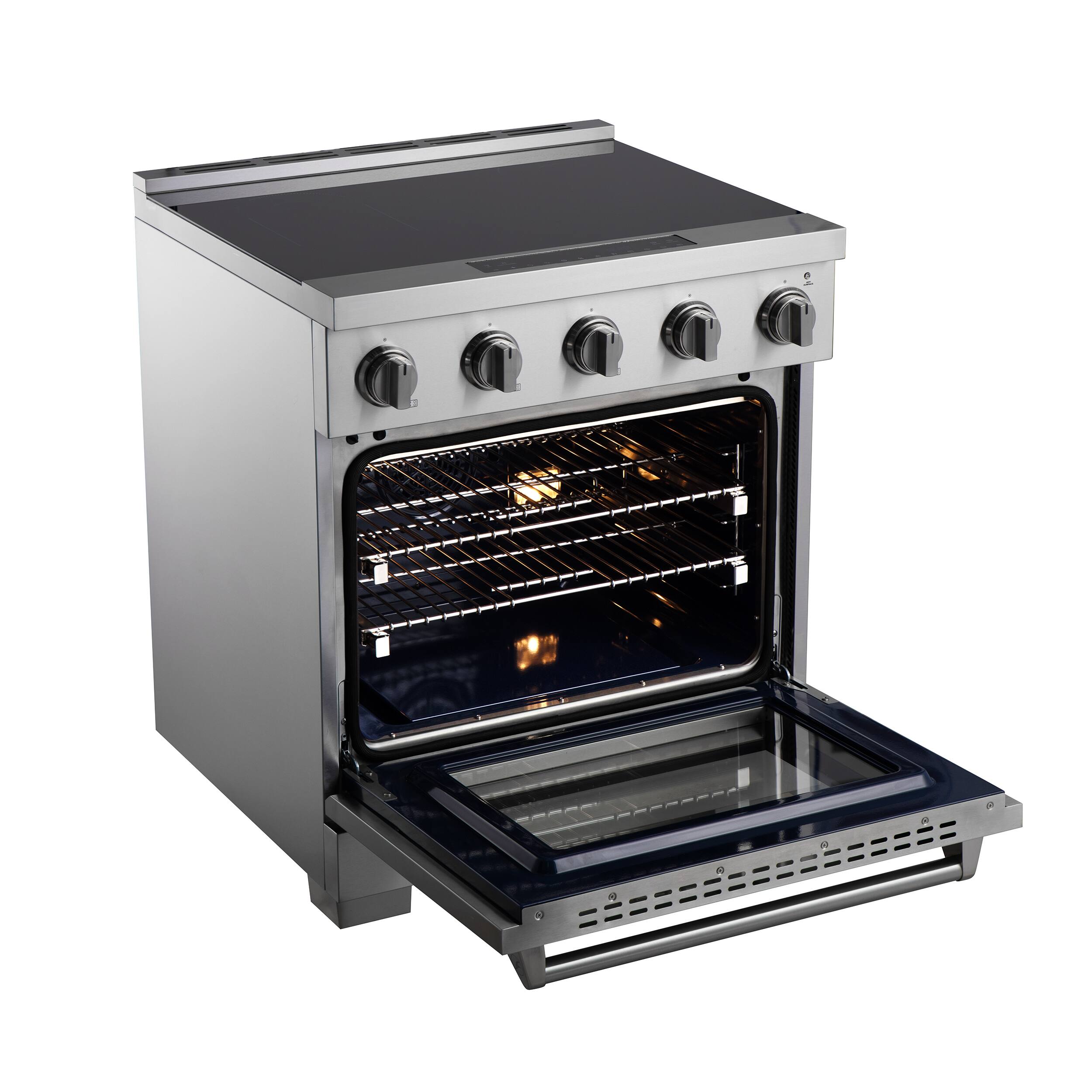 Alt View 1. Kucht - 30 Inch Induction Range in Stainless Steel with 4 Elements and Bridge Zone - Stainless Steel.
