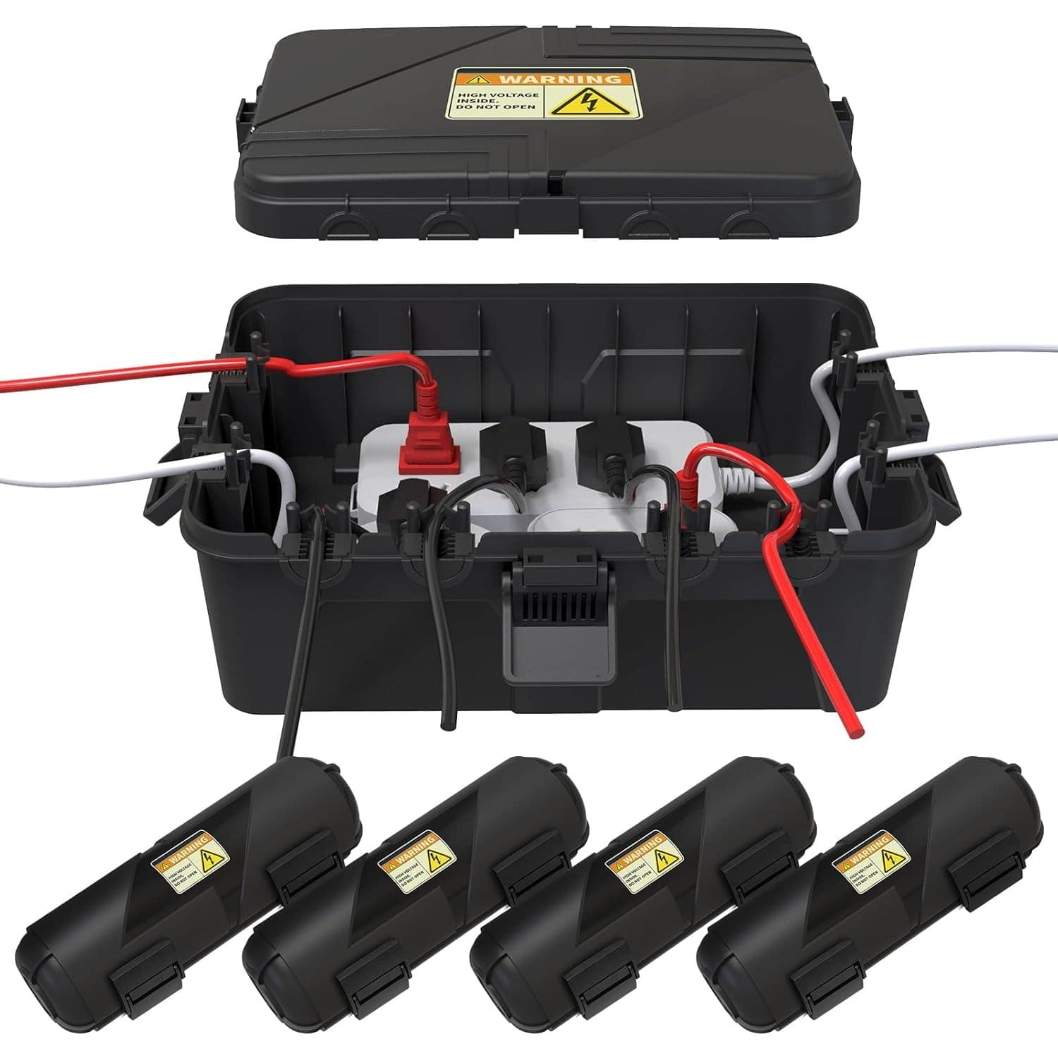 MOSZAR LLC - Outdoor Waterproof Electrical Box – IP54 Weatherproof, 12.5x8.5x5 in - Black