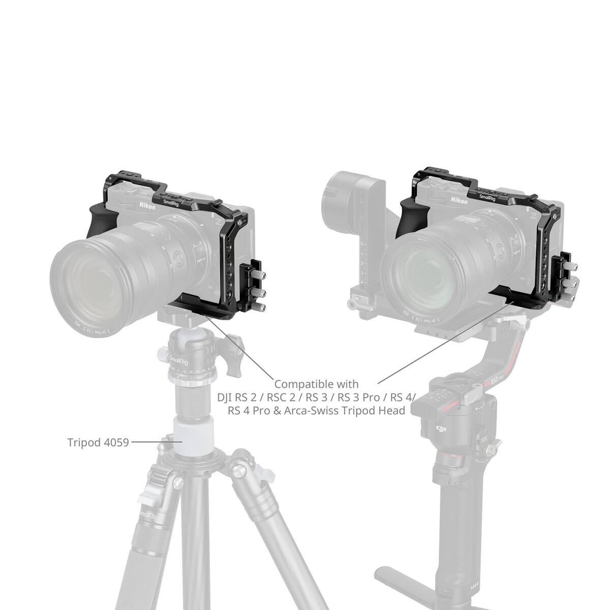 Nikon Snoring Nikon Smolting SAW mR Tripod 4059 Swang Compatible with DJI RS 2 / RSC 2 / RS 3 / RS 3 Pro / RS 4 / RS 4 Pro & Arca-Swiss Tripod Head