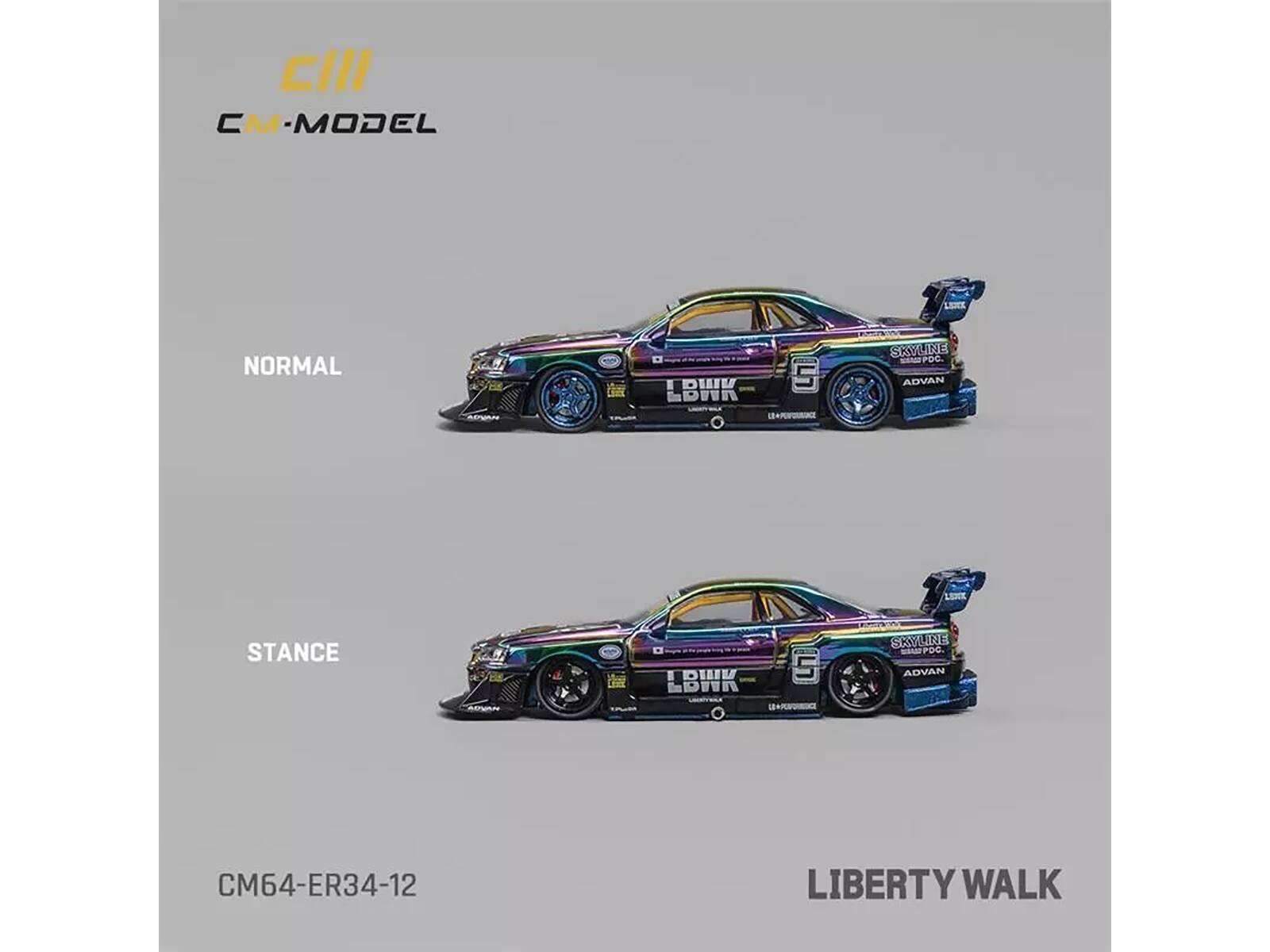 CIII  
CM-MODEL  

NORMAL  
STANCE  

CM64-ER34-12  

LIBERTY WALK  

SKYLINE  
ADVAN  
LBWK  
5