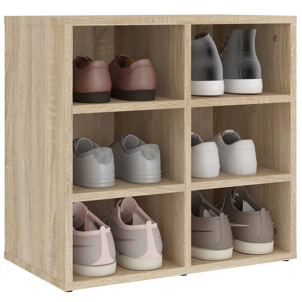 Alt View 8. Boyel Living - Sonoma Oak Shoe Cabinet Set of 2 Engineered Wood 12 Compartments Modern Simple Design - Brown.