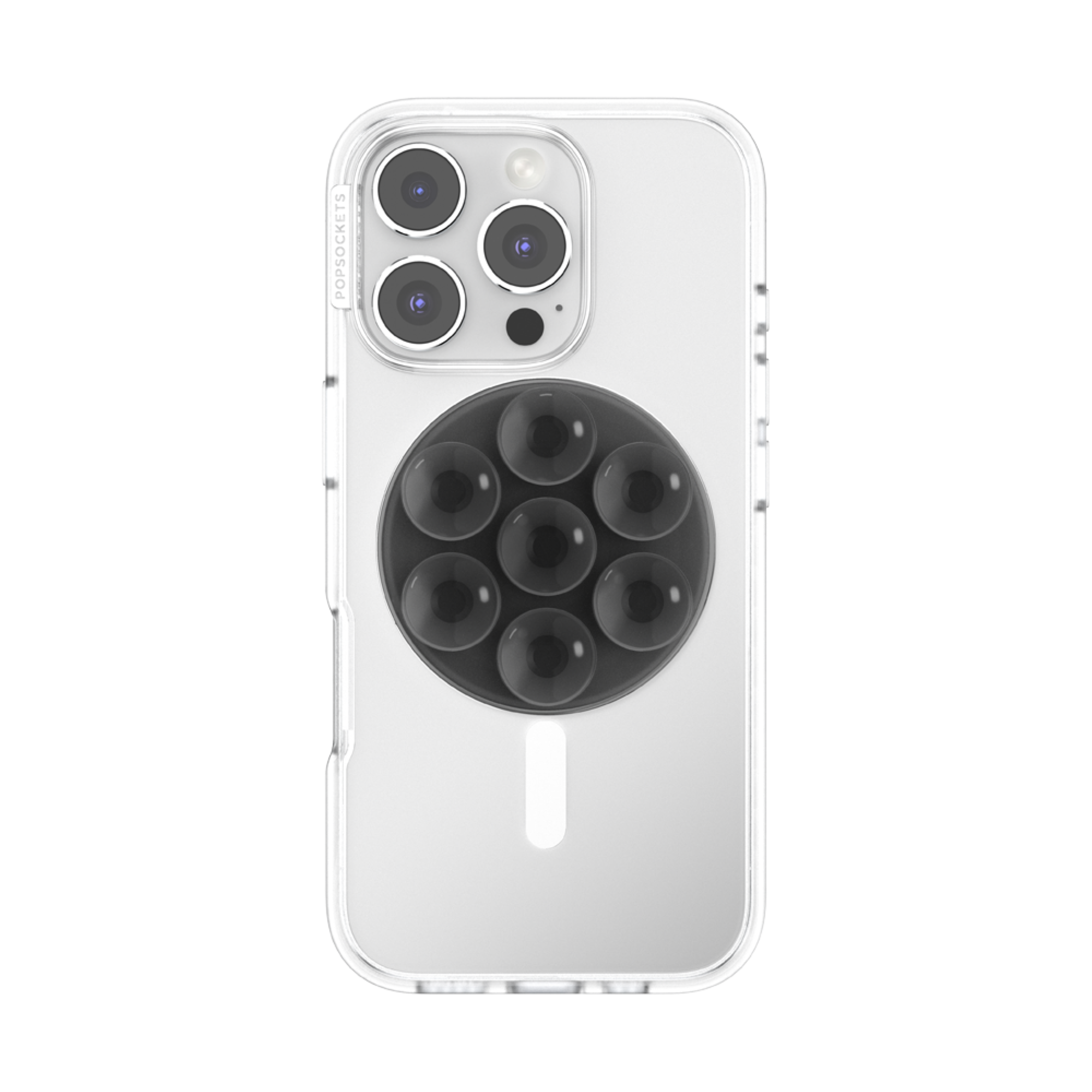 Back. PopSockets - MagSafe Suck-Up Universal Magnetic Suction Grip & Mount with Adapter Ring for Cell Phones - Black.