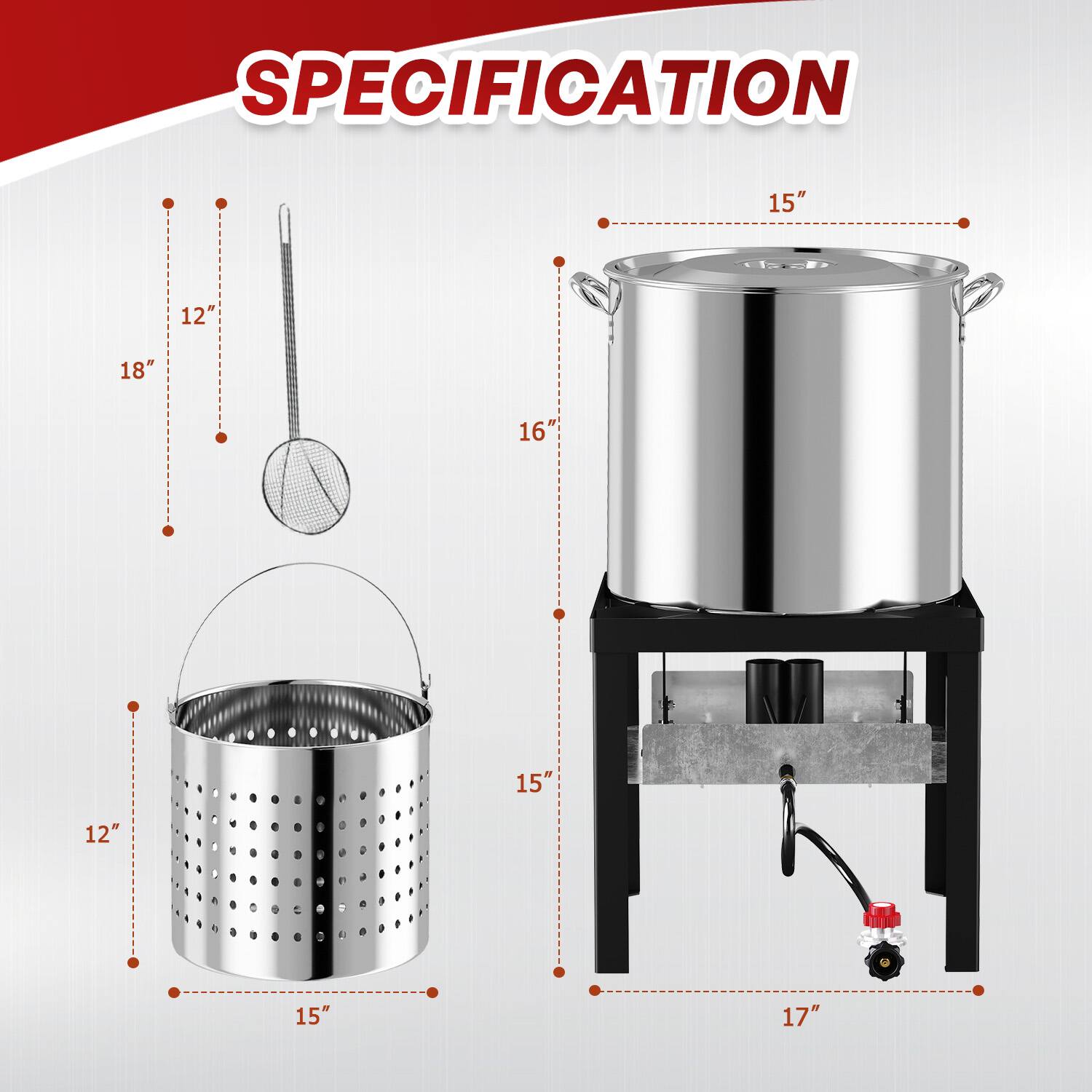 SPECIFICATION

- 18"
- 12"
- 16"
- 15"
- 12"
- 15"
- 15"
- 17"